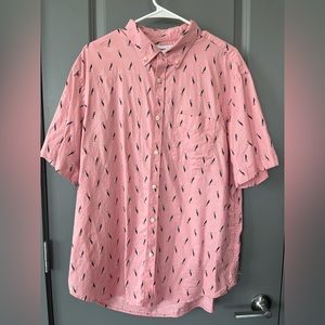 MENS CASUAL BUTTON DOWN SHORT SLEEVE SHIRT